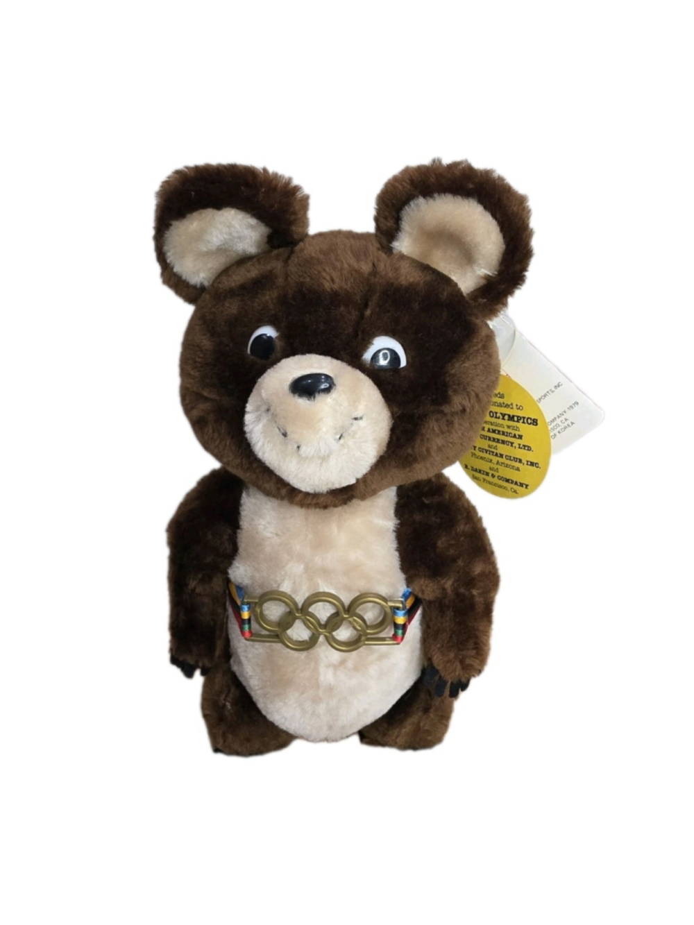 Dakin 1980 Moscow Olympic Games Misha Bear Mascot Plush Stuffed 12" Brown Bear